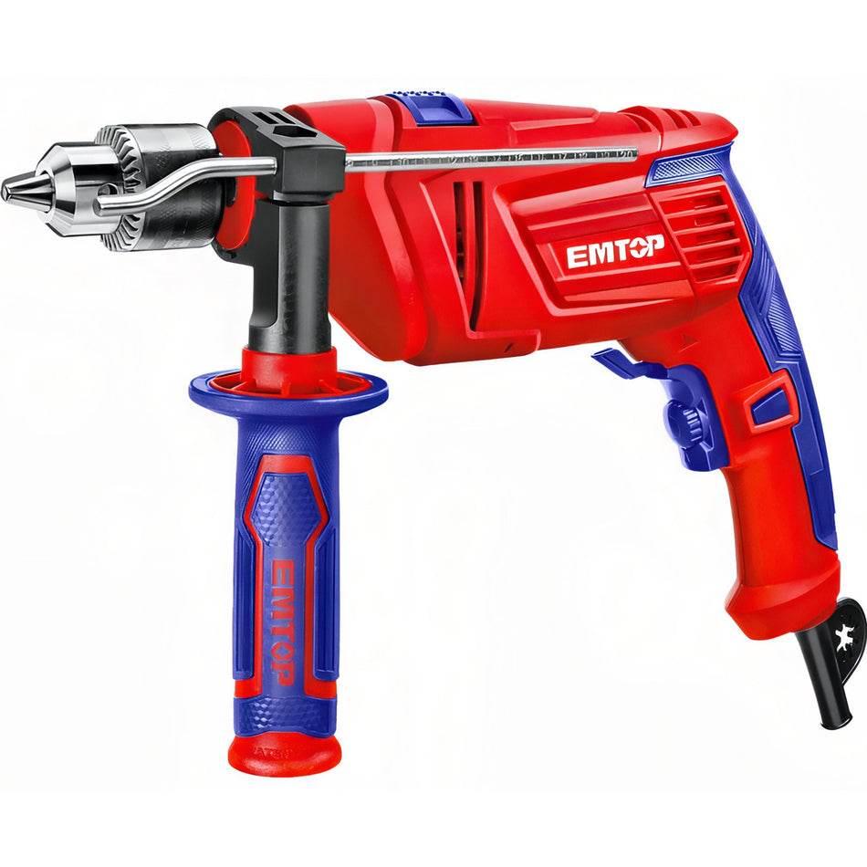 TALADRO PERCUTOR 850W EMTOP (MAX 13MM - VELOCIDAD REGULABLE)